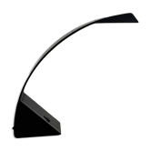 Arcobaleno black metal table lamp — arced mid-century Italian design by Marco Zotta, 1970s