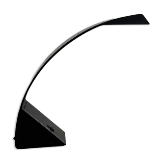 Arcobaleno black metal table lamp — arced mid-century Italian design by Marco Zotta, 1970s