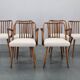 1960s Antonin Suman Set of Six Beech Dining Chairs, Restored