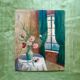 Vintage Signed Pink Floral Still Life Oil Painting