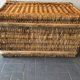 Old rattan trunk