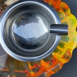 Resin ashtray or altuglas - shell shape, shell inclusion, fish, coral ect