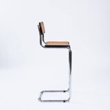 Lot de 2 tabourets de bar Bauhaus en osier