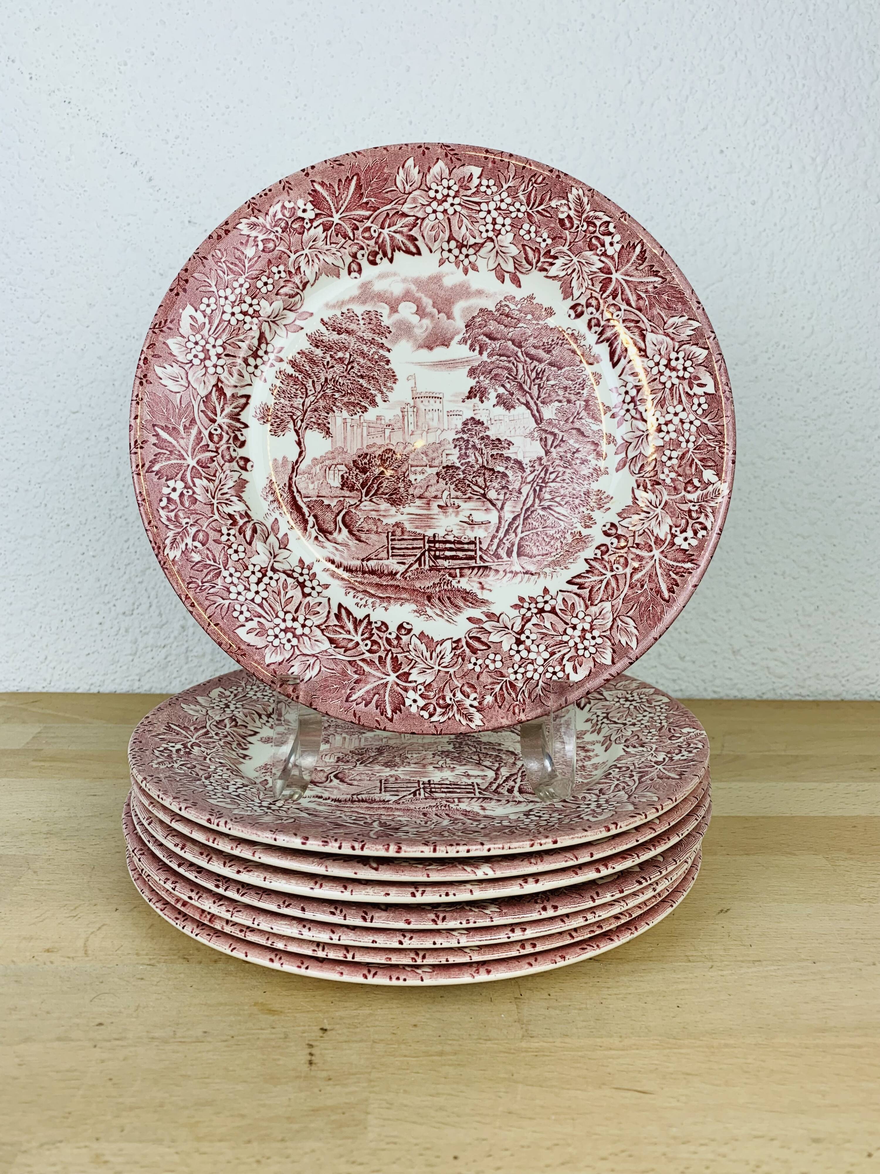 8 ironstone red ironstone iron earth plates