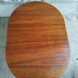 Vintage baumann round scandinavian table extendable a system