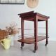 Desserte Art déco bois et laiton - petit modèle