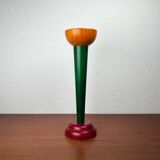 Postmodern yellow, green, red wooden chandelier Monokel by Ikea, 1980s.