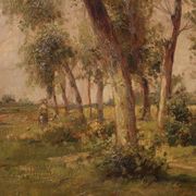 Tableau paysage italien signé M. Gheduzzi des années 40