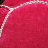 Fauteuil crapaud d'angle en velour époque Napoléon iii