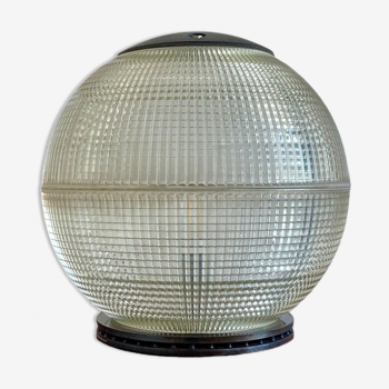 Lampe à poser boule holophane XL vintage années 60
