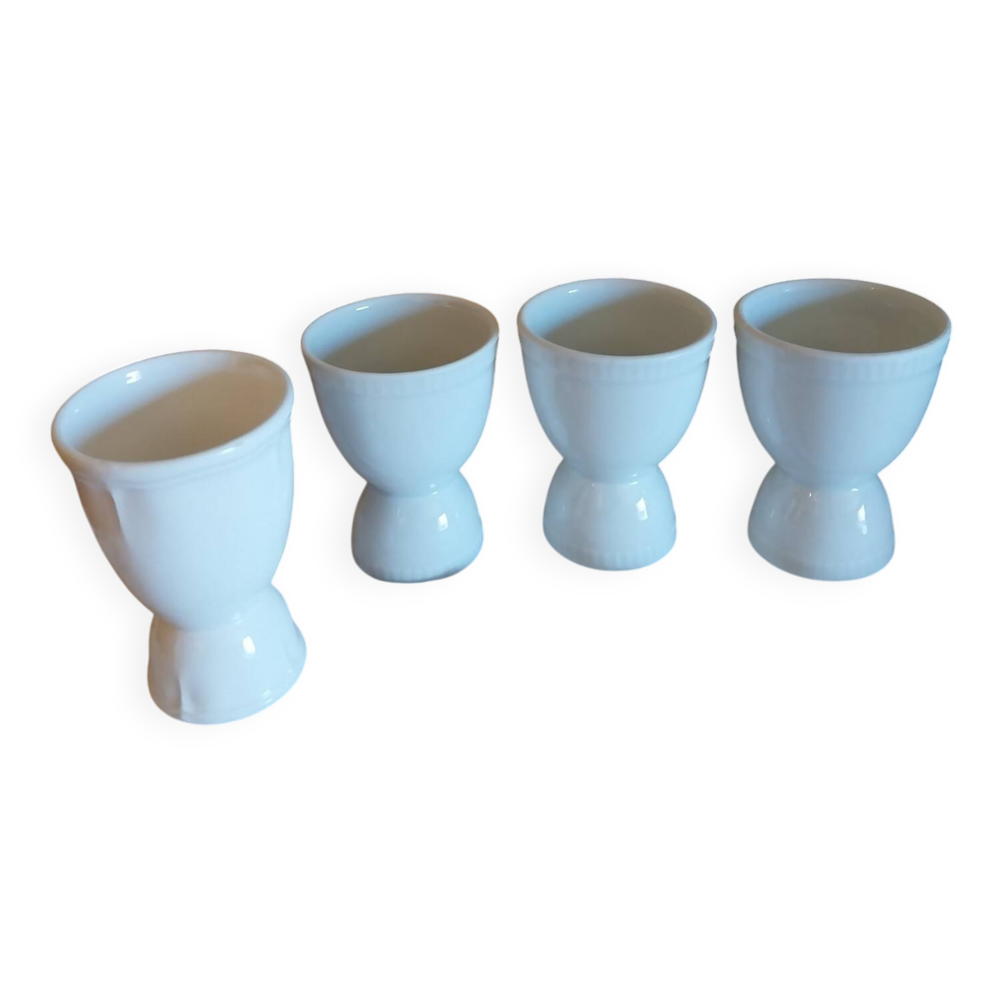 Antique white porcelain mazagrans from France