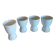 Antique white porcelain mazagrans from France