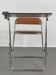 Pupitre pliable écolier vintage assise en similicuir