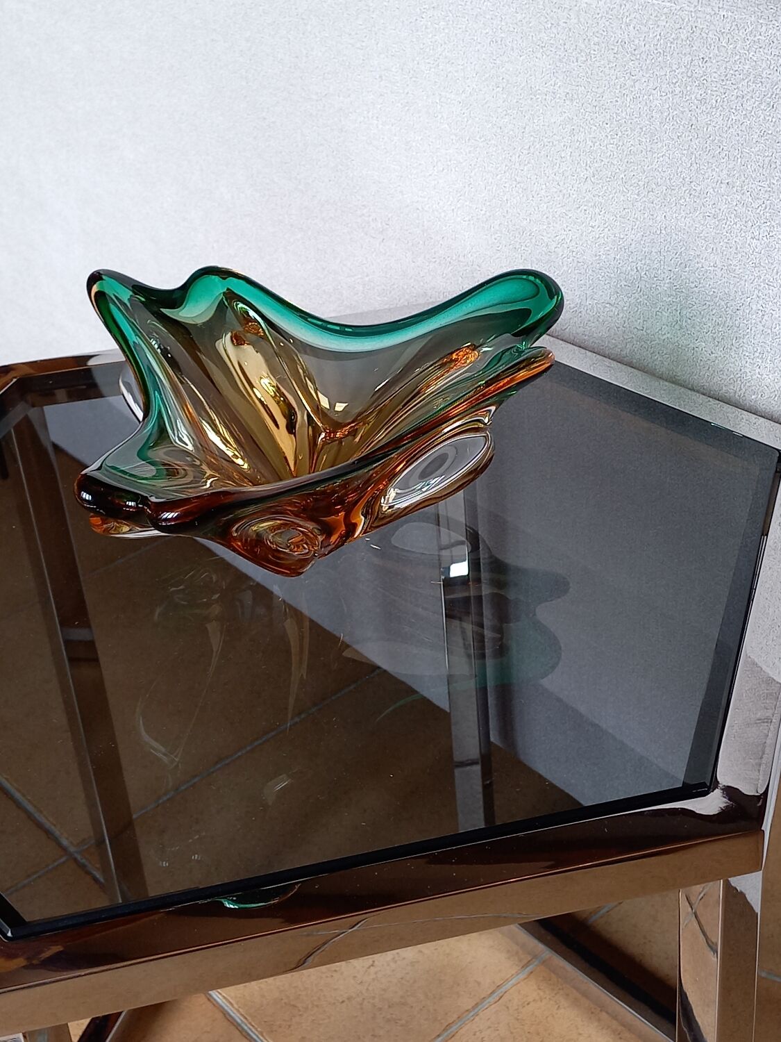 Centerpiece cutter, glass design Murano Sommerso