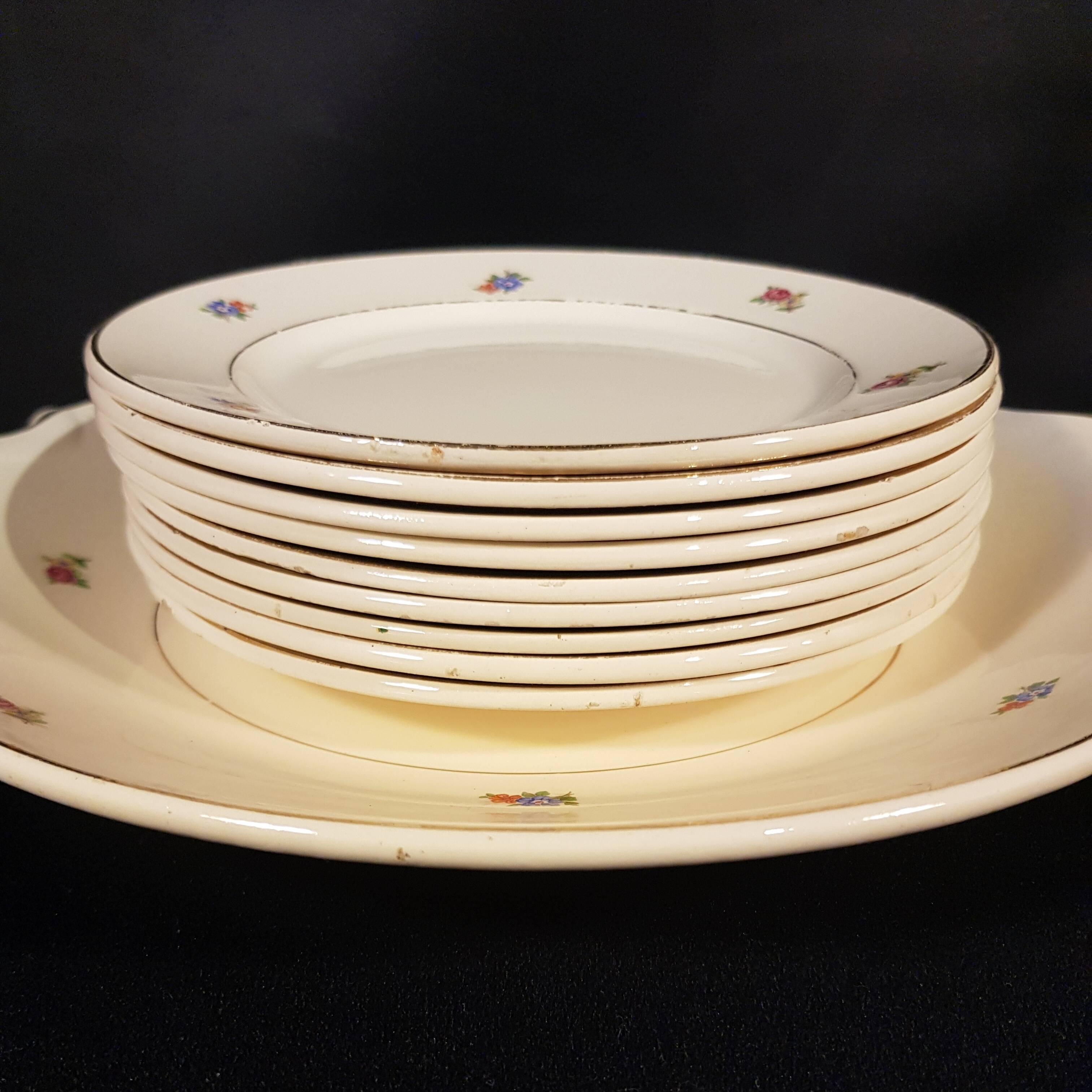 Old Badonviller dessert service