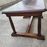 Rectangular table in chene parquet top of the xix th century