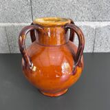 Signed 4-handled vase