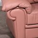 Ensemble de salon italien vintage – 4 pièces en cuir rose (années 1970)