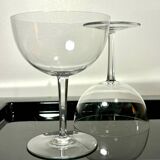 Two giant champagne tasting glasses Baccarat