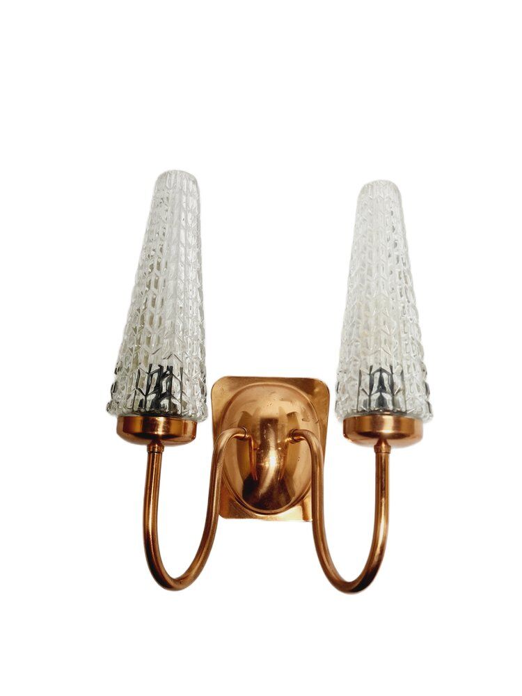 2-armed wall lamp from Elmet Zabrze, Poland, 1970s