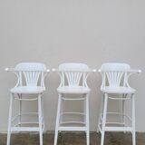Set of 3 bentwood restaurant bar stools bistro