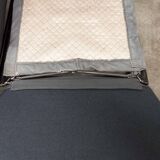 Airborne double bench seat restored foam and new fabrics + 2 matching cushions