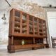 Solid wood display cabinet.