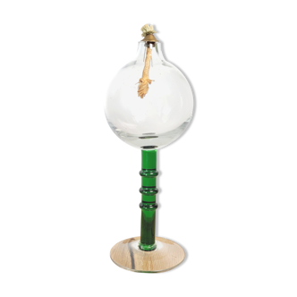 Blown glass oil lamp