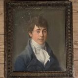 Male portrait, pastel in its frame, circa 1800