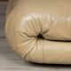 Italian 20thc beige "soriana" leather sofa by tobia scarpa for cassina