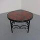 German Brutalist Side Table in Ceramic and Cast Iron, 1960s