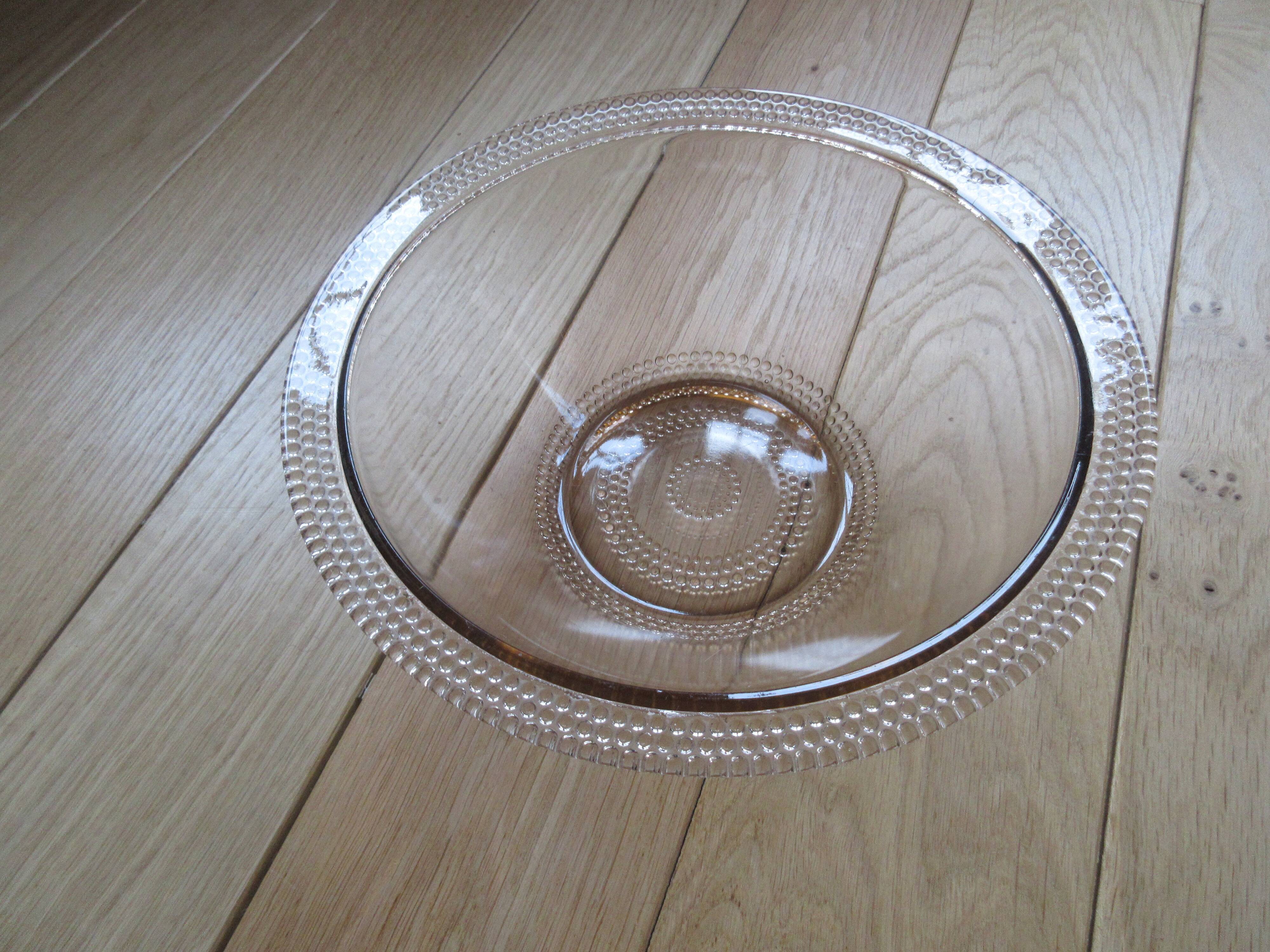 Saladier verre brun clair