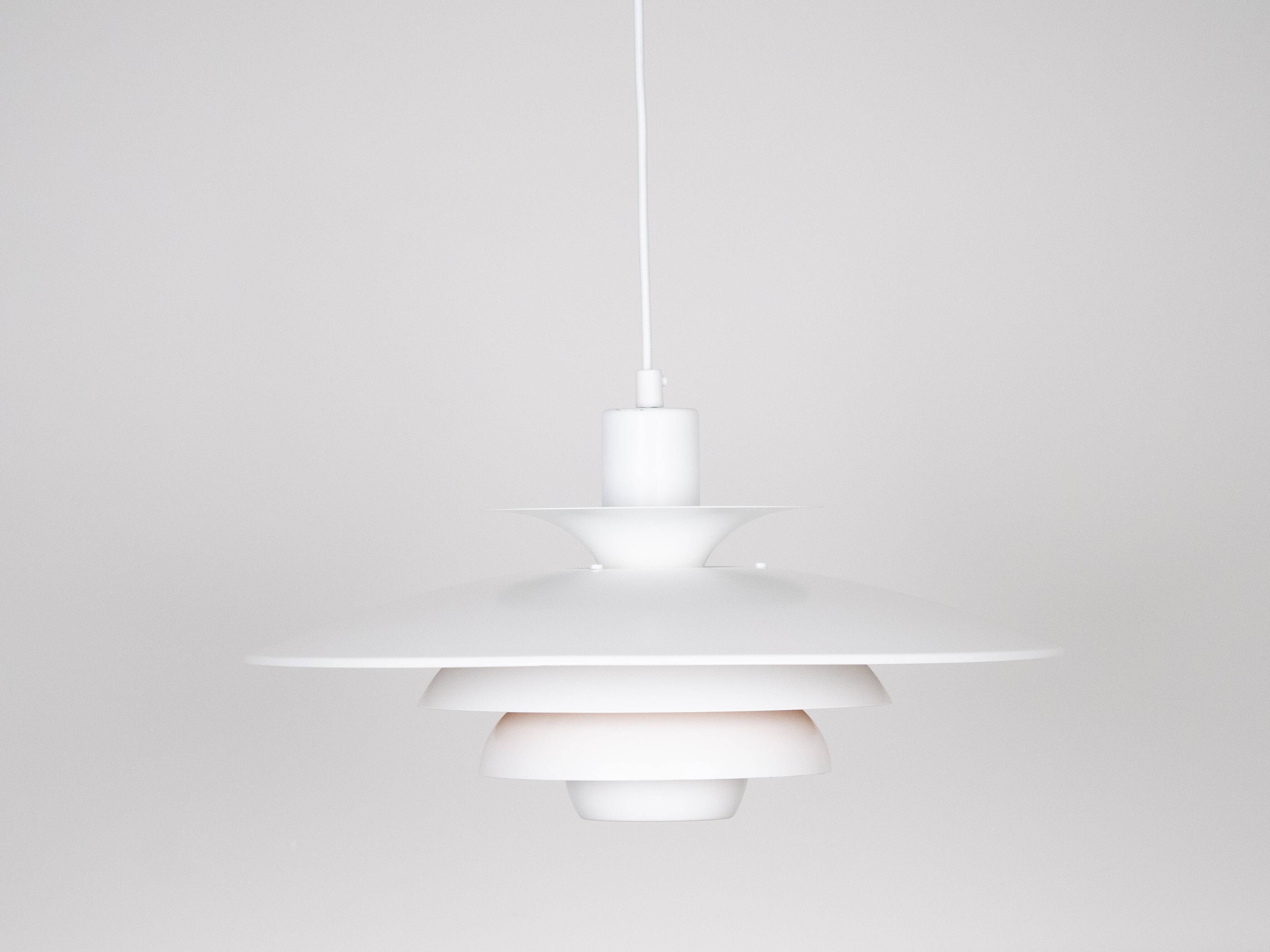 Danish vintage pendant lamp Sofie by Kurt Wiborg, Jeka, 1980s