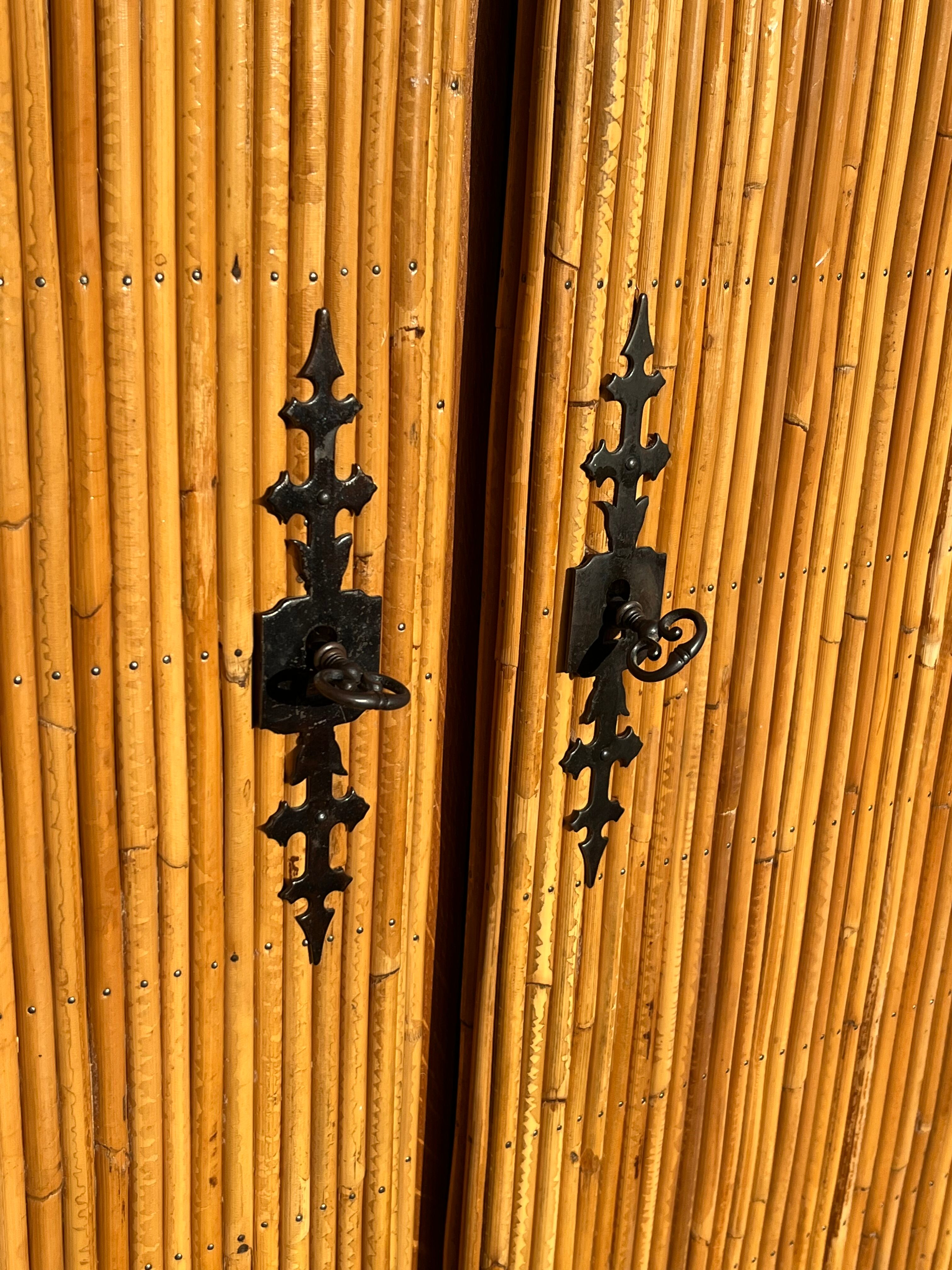 Vintage rattan cabinet