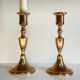 Pair of Scandinavian candle holders by scandia malm, Sweden