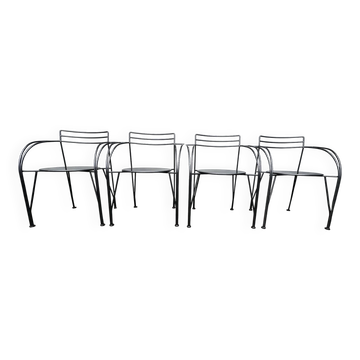 Set of 4 "Silver Moon" armchairs – Pascal Mourgue – Fermob