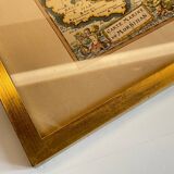 Carte marine océan atlantique vintage, encadrée