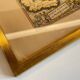 Vintage Atlantic Ocean Marine Map Gold Leaf Frame