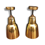 Suite of three adjustable spots in aluminor