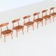Chaises de salle à manger Hans Wegner Sawbuck CH30 Carl Hansen & Son Danemark 1952