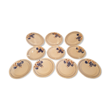 Suite of 10 Flat plates Badonviller