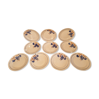 Suite of 10 Flat plates Badonviller