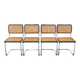 4 Cesca B32 Breuer chairs made in Italy - re-caned seats.