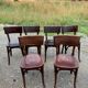 Set of 6 baumann bistro chairs classic years 50 bois fonce
