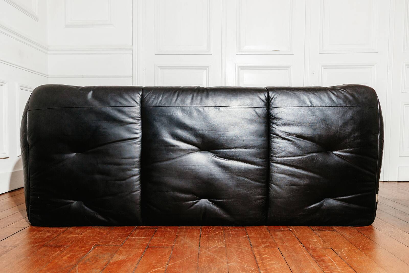 Leather Sloop sofa by Michel Ducaroy for Ligne Roset, France, 1970.