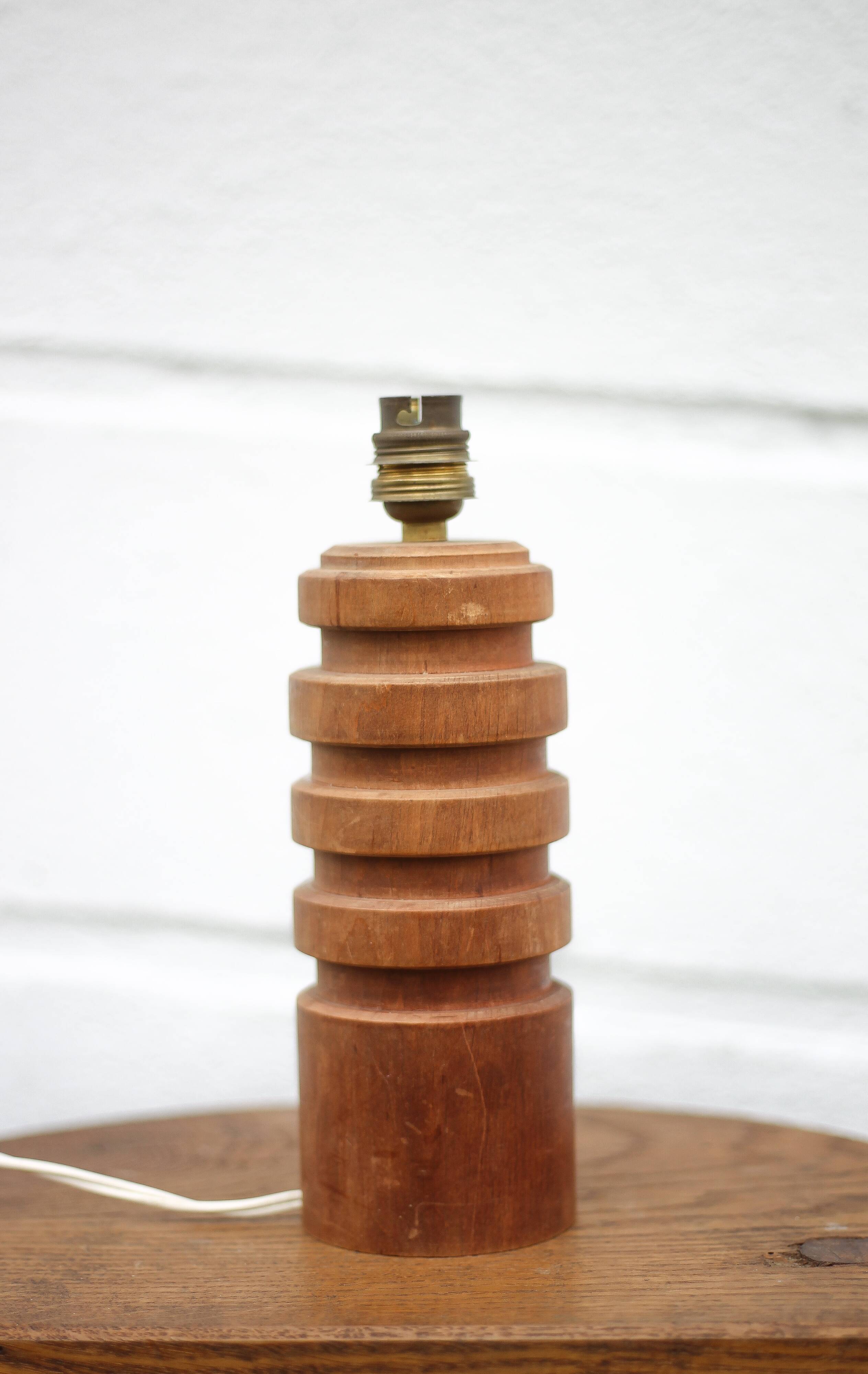 wooden lamp, vintage wooden lamp base, table lamp, living room lamp, bedside lamp