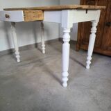 Old dining table Parisian farm kitchen occasional vintage Parisian office