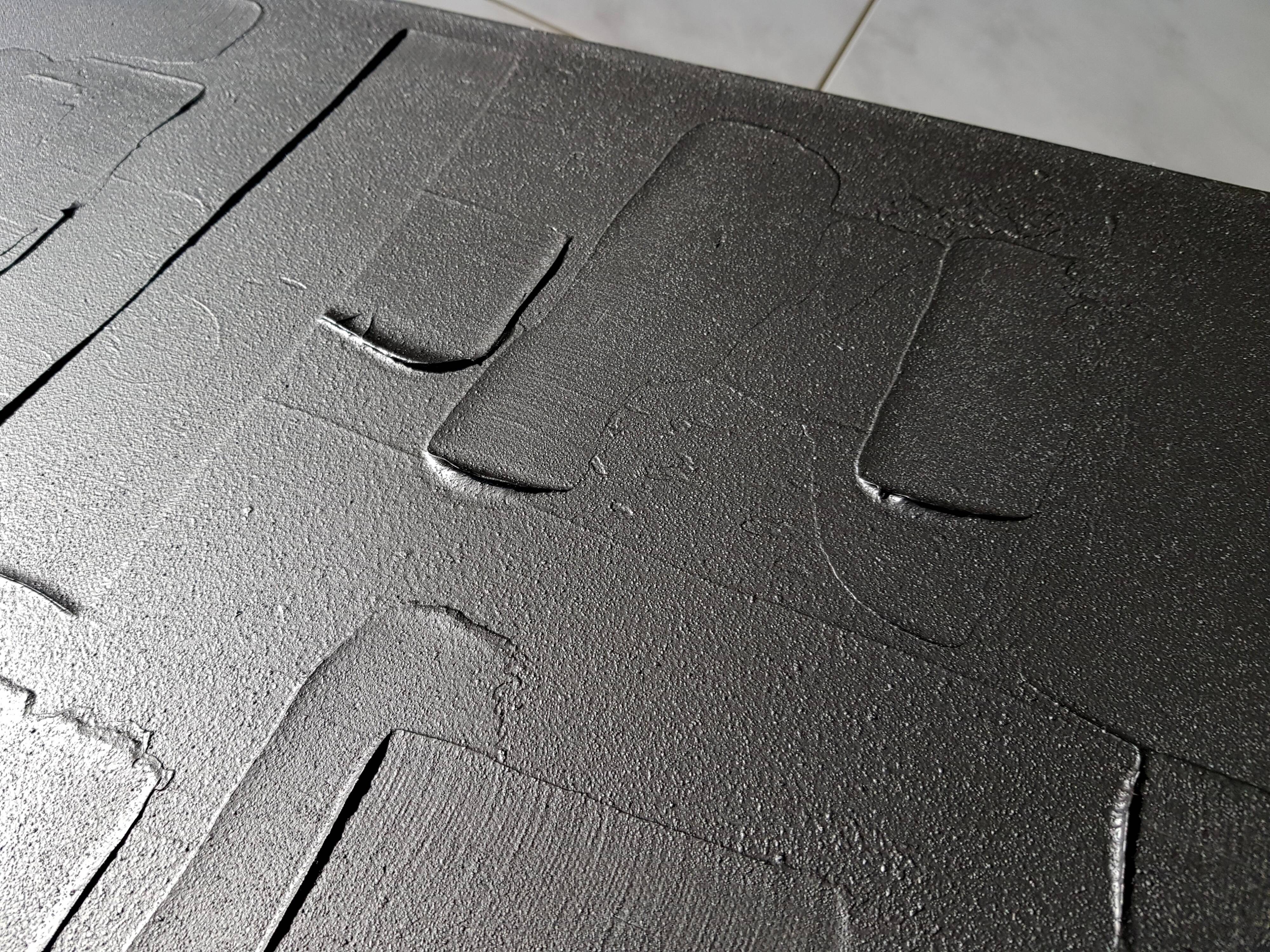 Abstract painting black monochrome painting