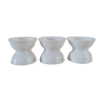 3 diabolo shells in earthenware