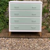 Commode pieds compas vintage 1950
